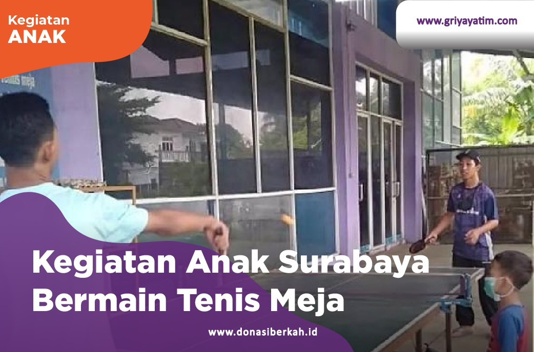 Kegiatan Anak Surabaya Bermain Tenis Meja