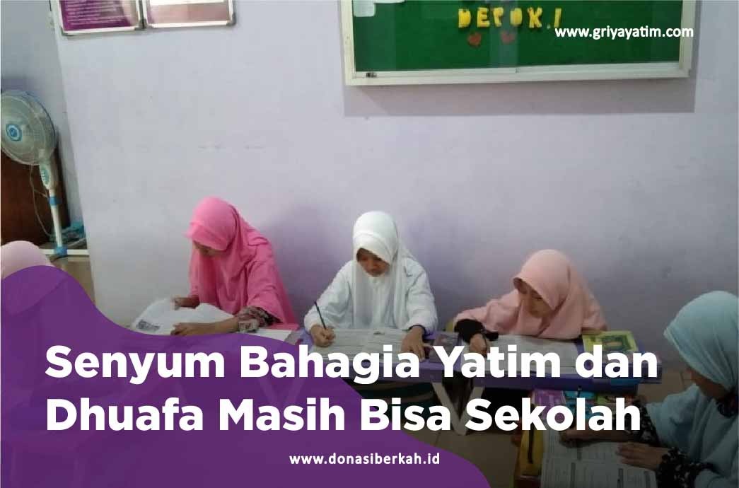 Senyum Bahagia Yatim dan Dhuafa Masih Bisa Sekolah