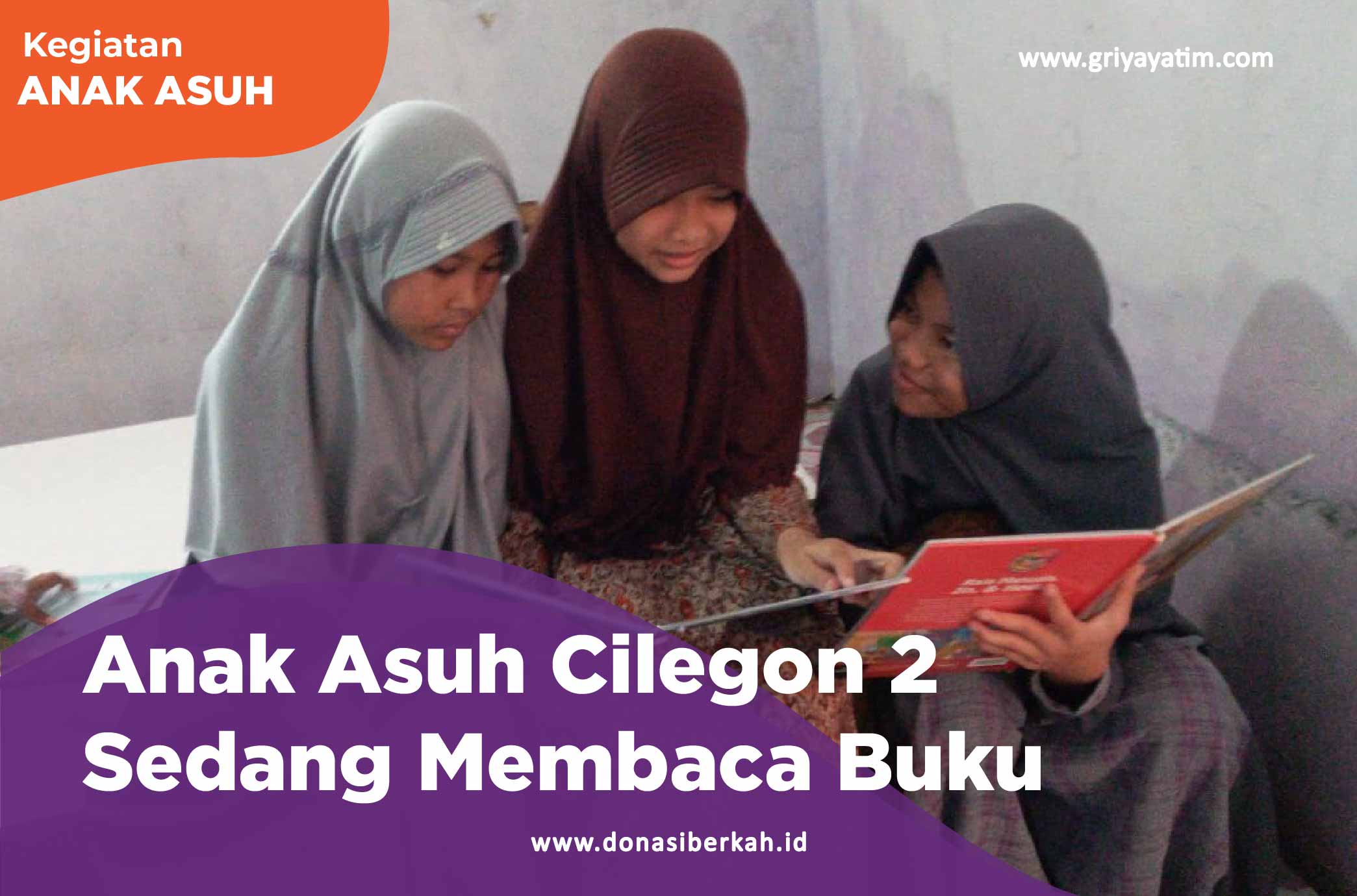 Anak Asuh Cilegon 2 Sedang Membaca Buku