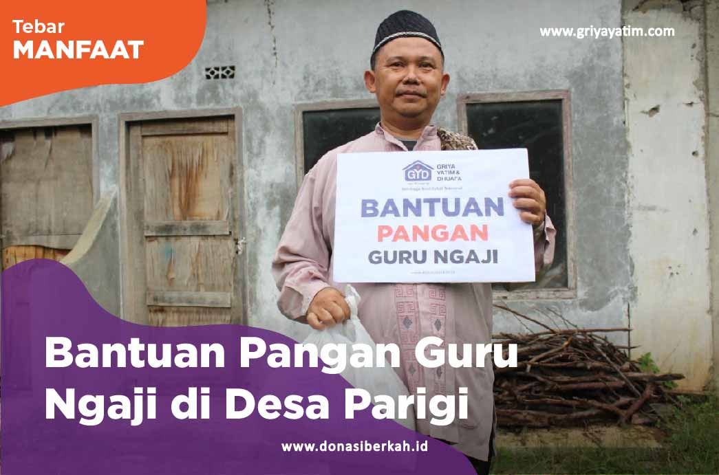 Bantuan Pangan Guru Ngaji di Desa Parigi