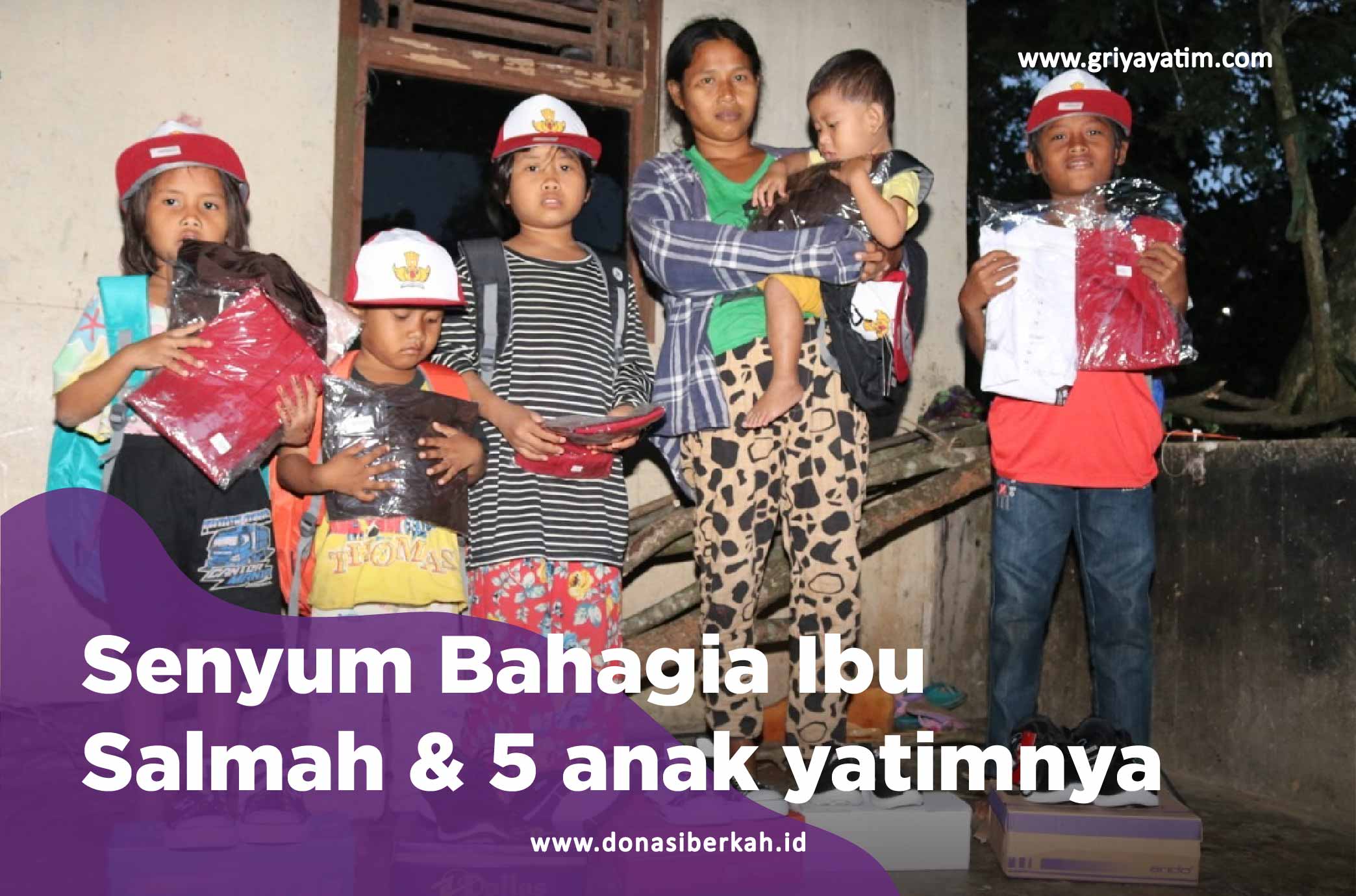 Senyum Bahagia Ibu Salmah & 5 Anak Yatimnya