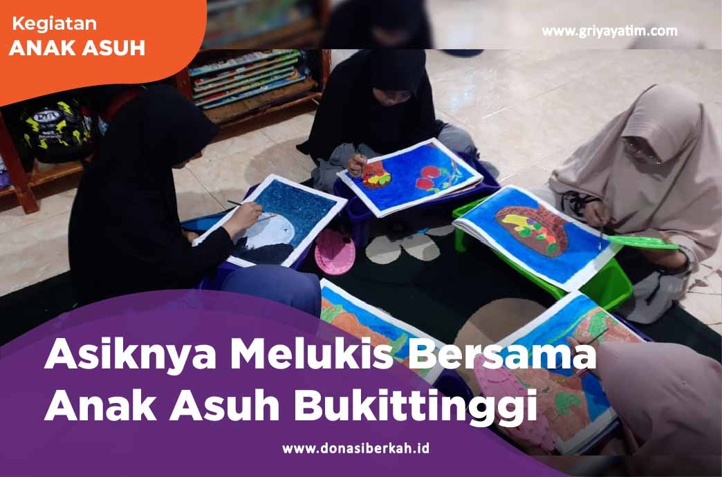 Asiknya Melukis Bersama Anak Asuh Bukittinggi