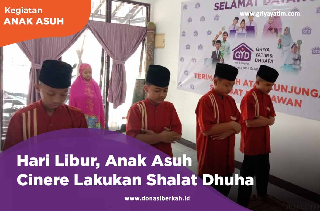 Hari Libur, Anak Asuh Cinere Lakukan Shalat Dhuha